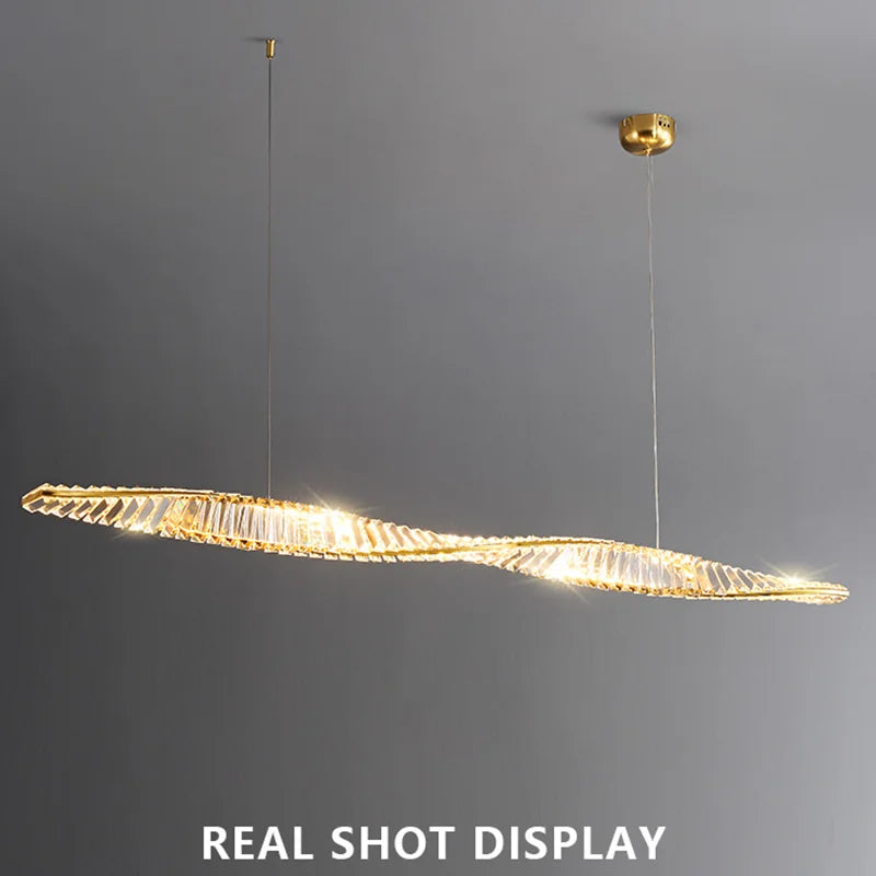 lustre en cristal design moderne pour ambiance élégante - vue 5 sur 11