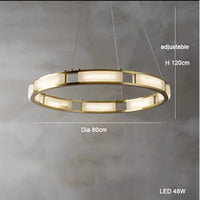 Runder LED-Marmor-Kronleuchter postmodern dimmbar