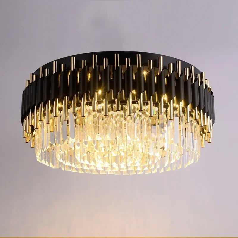 plafonnier led suspendu en cristal design nordique décoratif - vue 3 sur 12
