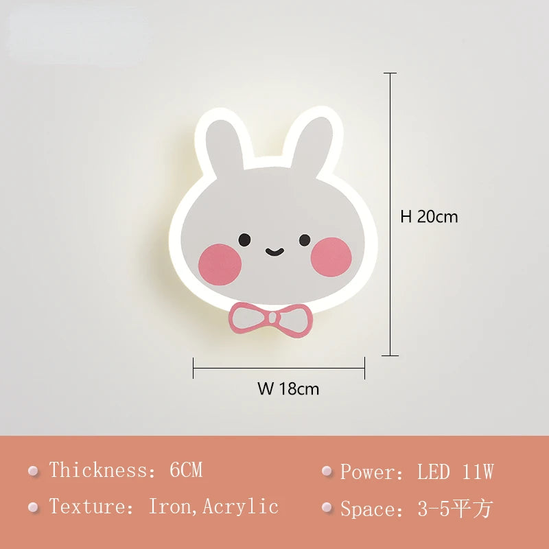 Applique murale led moderne dessin animé pour chambre d'enfant - vue 7 sur 10