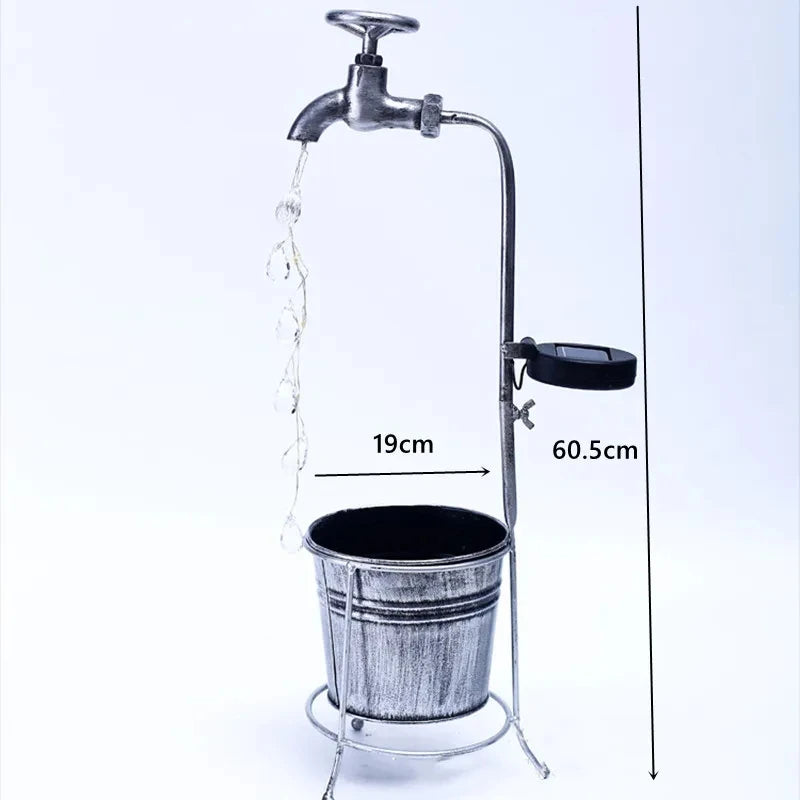 lampes solaires pour robinet d'arrosage décoration jardin extérieur - vue 7 sur 10