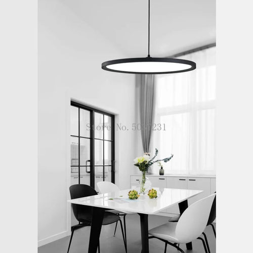 Moderner LED-Kronleuchter im minimalistischen nordischen Design Kreisförmig - vue 4 sur 12