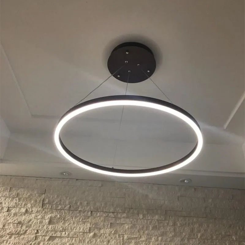 lustre led moderne à intensité variable style minimaliste - vue 3 sur 9
