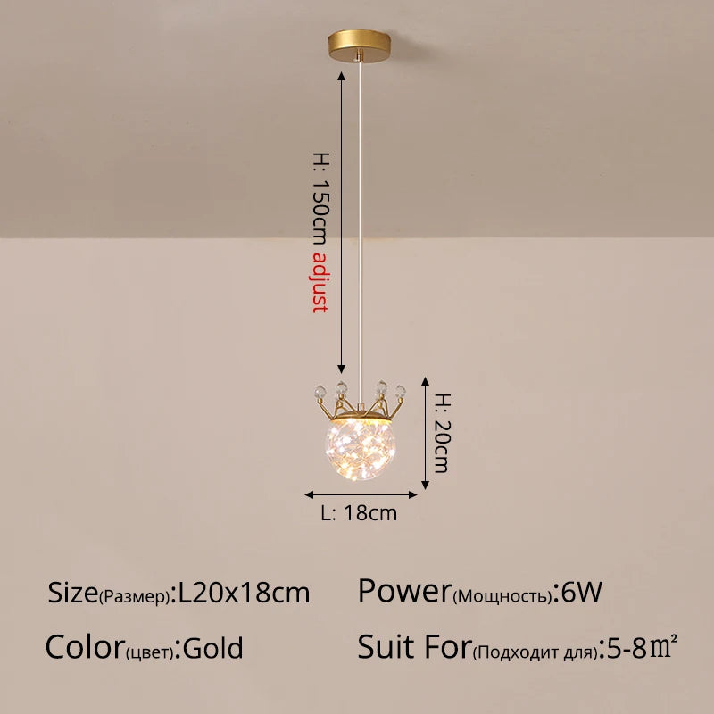 Moderner nordischer LED-Kronleuchter Mond minimalistisch für stilvolle Wohnräume - vue 10 sur 13