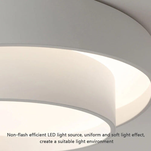 Moderne LED-Deckenleuchte minimalistisch weiß mit doppeltem Runddesign - vue 6 sur 18