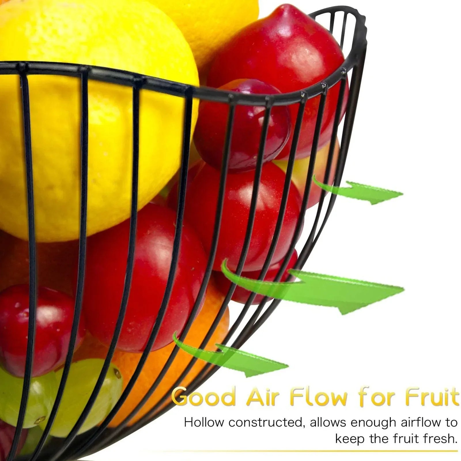 panier à fruits en métal pour rangement nordique et organisation - vue 7 sur 12