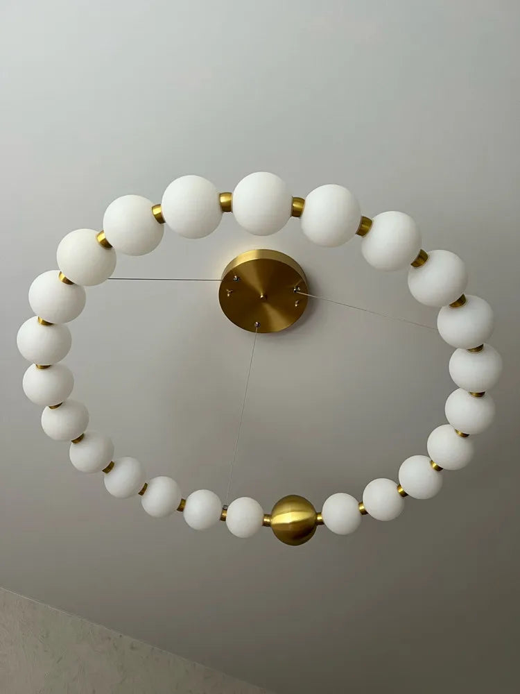 Nordischer LED-Kronleuchter aus Acryl dekorative Pendelleuchte - vue 6 sur 19