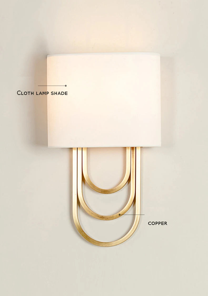applique murale led en cuivre style américain luxe moderne - vue 7 sur 7