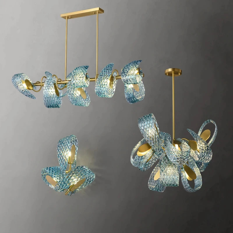 Suspension modernes en verre bleu lampes suspendues design pour couloir Bar chambre lustre Suspension Luminaire éclairage - vue 7 sur 21