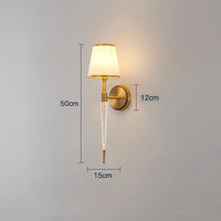 Applique américaine rétro lumière simple lampes en cristal lampe de chevet classique salon décor allée lumières TV fond applique murale