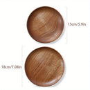 Assiettes plates bois artisanales style rustique service table