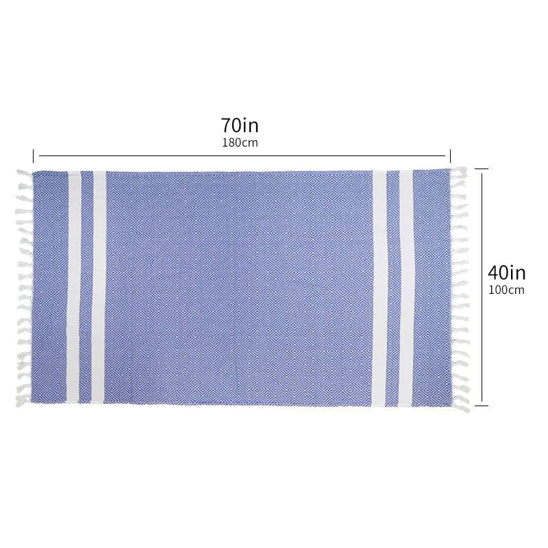 Serviette de plage turque coton motif imprime 180cm - vue 7 sur 7