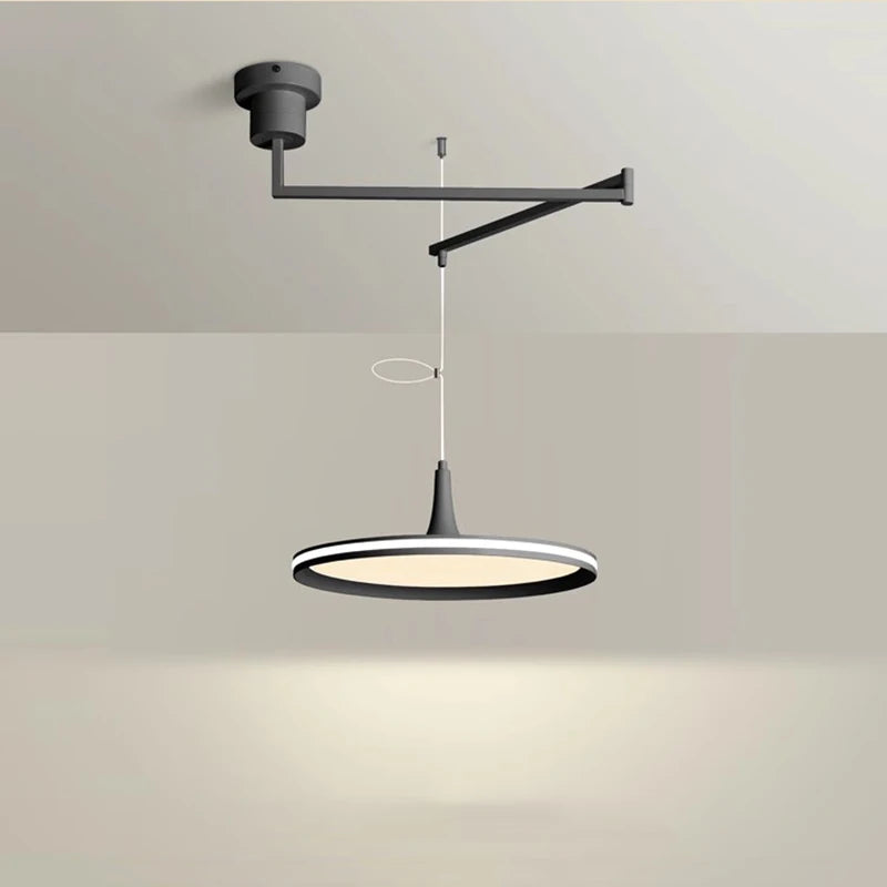Modern Dining Table Pendant Lamps Swing Arm Hanging Light UFO Chandelier Lamp Restaurant Living Room Bar Kicthen Island Fixture - vue 2 sur 17