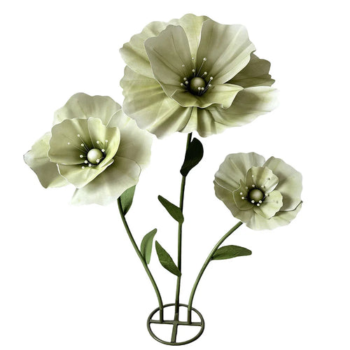 décoration mariage ensemble fleurs artificielles pavot géant pour scène - vue 16 sur 17