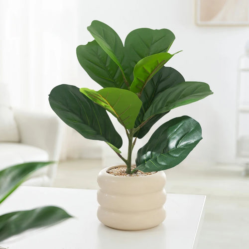 plantes artificielles ficus feuilles de banyan décoration jardin bureau - vue 5 sur 6