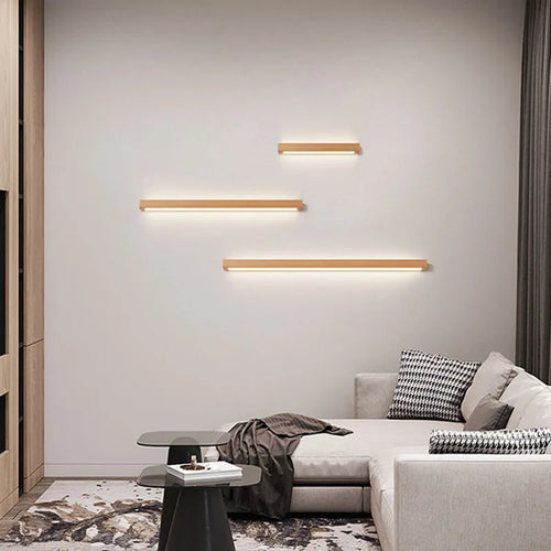 applique murale led en bois nordique à gradation