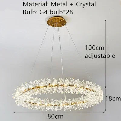 suspension moderne en cristal transparent pour décoration intérieure - vue 8 sur 13