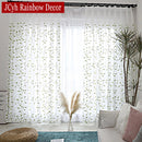 Voilage tulle brodé motif feuilles pour salon chambre