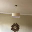 lustre style américain simple lumière couverture tissu moderne