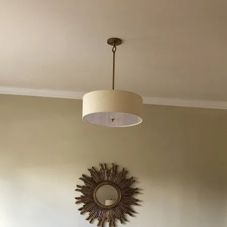 lustre style américain simple lumière couverture tissu moderne - vue 10 sur 9