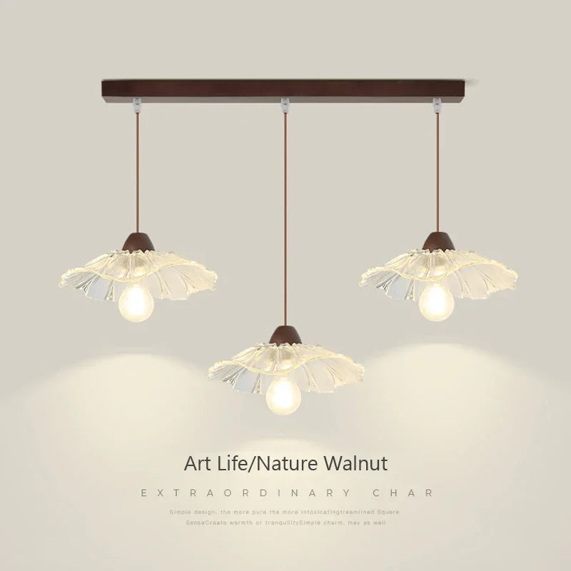 Lustre Vintage minimaliste en verre de cristal