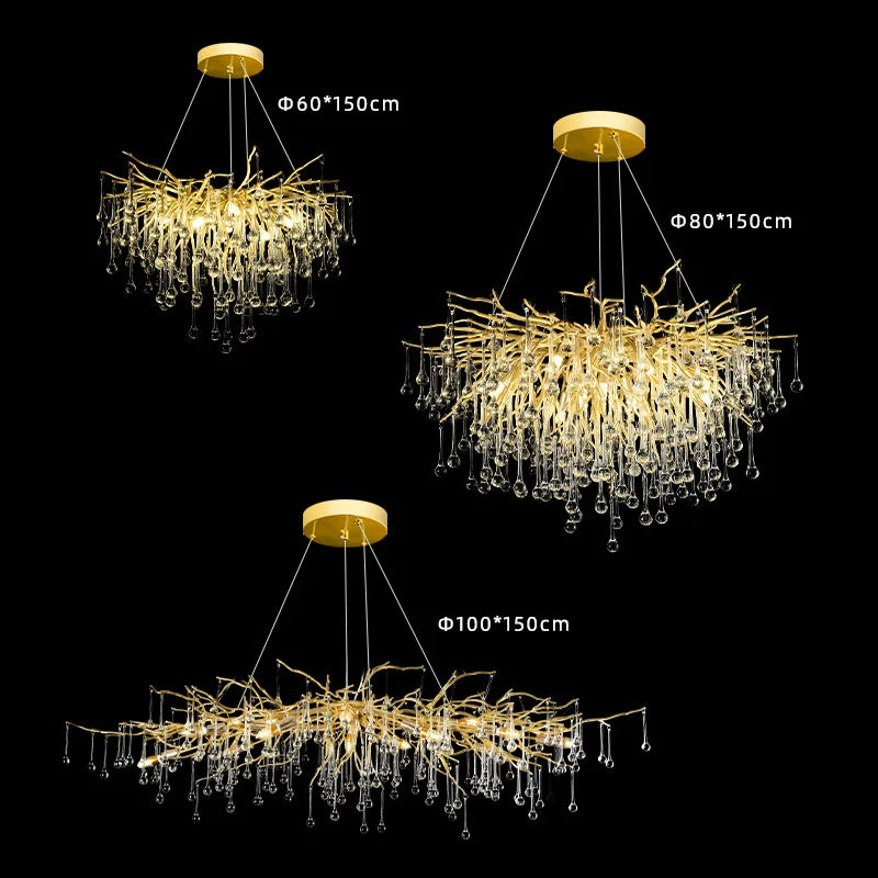 lustre suspendu en cristal design pour intérieur élégant - vue 4 sur 12