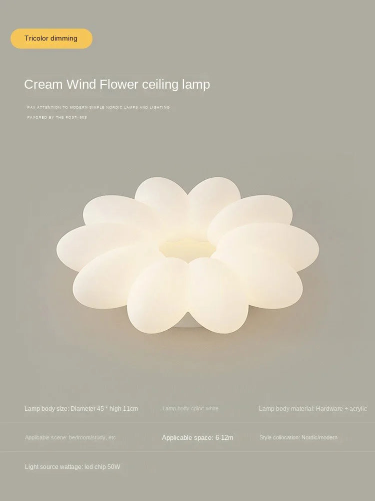 LED-Deckenleuchte Blumen für Kinderzimmer mit drei Lichtfarben