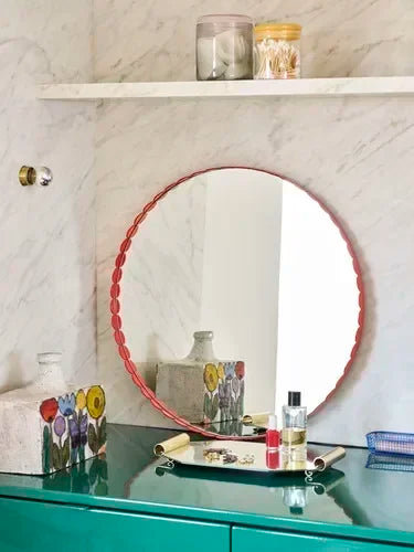 miroirs décoratifs rétro nordiques ronds personnalisés pour décoration intérieure - vue 8 sur 8