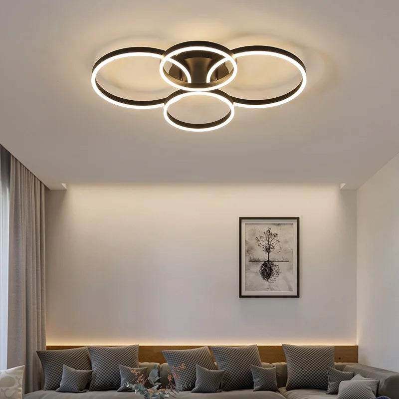 plafonnier moderne nordique éclairage haut de gamme design épuré - vue 4 sur 10