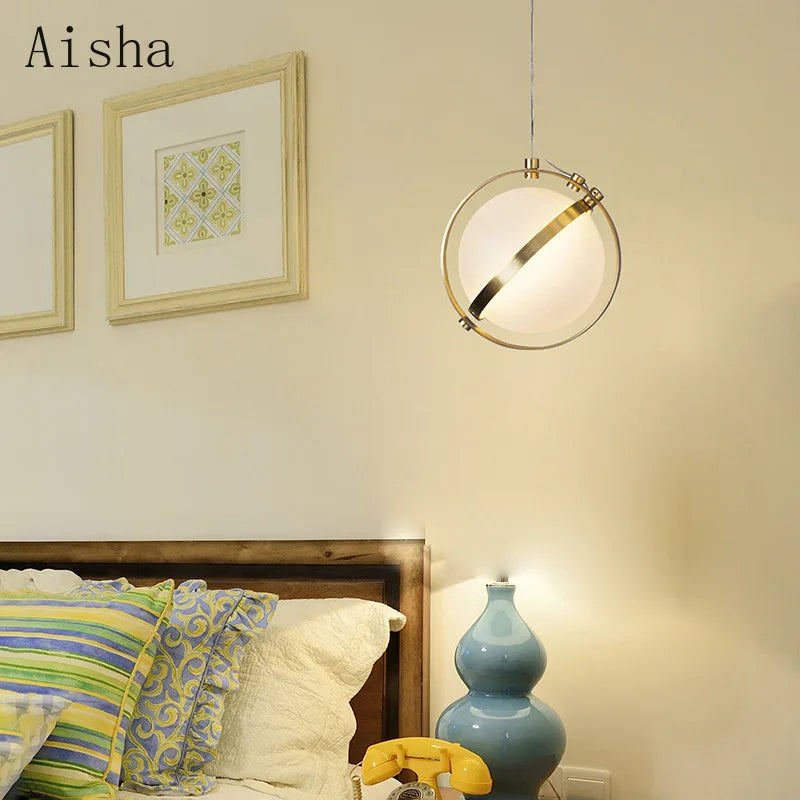 suspension lumineuse créative en forme de terre décorative et luxueuse - vue 7 sur 6