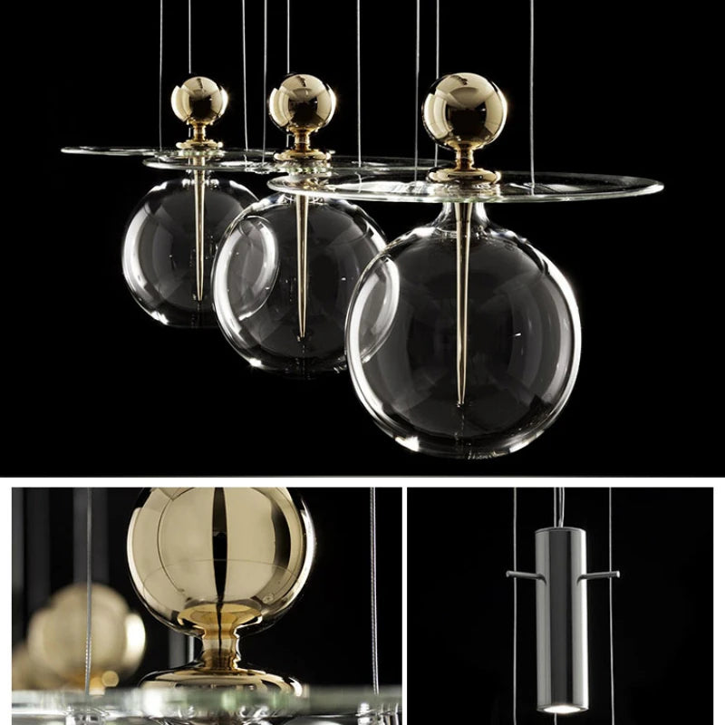 Postmoderner Design-Kronleuchter aus Glas für die Innendekoration - vue 5 sur 8