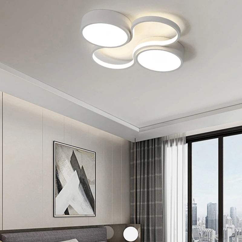 plafonnier led circulaire protection yeux design moderne créatif - vue 5 sur 10