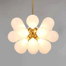 lustre nordique boule verre led décoration maison suspendu