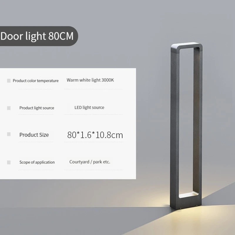 Moderne LED-Gartenleuchte aus Aluminium, wasserdicht für den Außenbereich - vue 11 sur 21