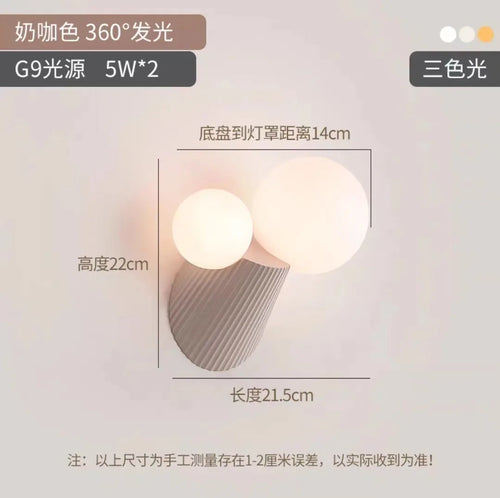 LED-Wandleuchte Kaktus aus Resin und Glas für das Arbeitszimmer