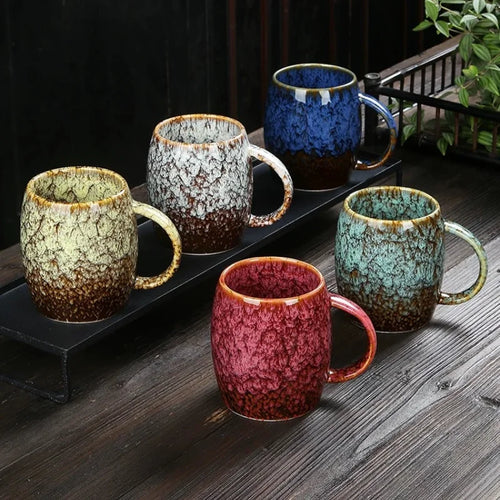 Mug ceramique style japonais retro grande capacite couple
