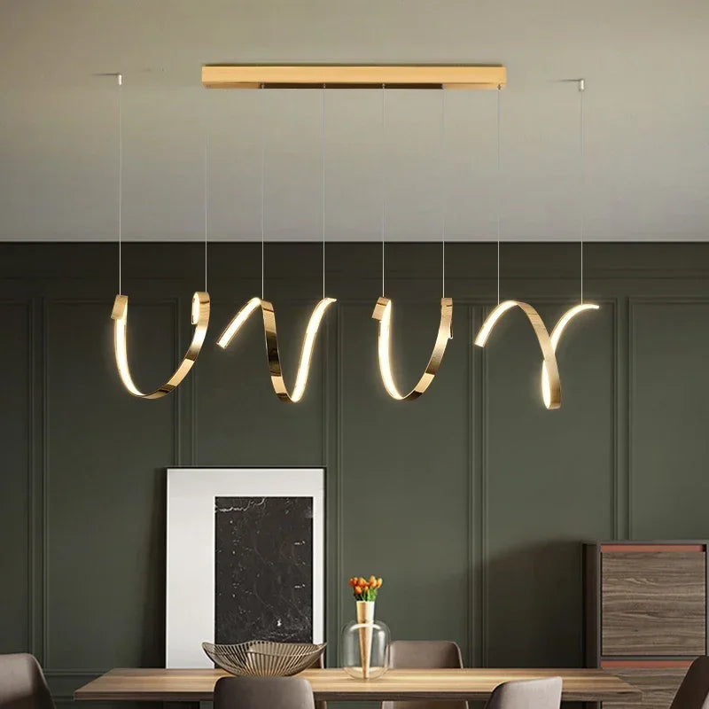 lustre moderne en suspension design irrégulier pour décoration intérieure - vue 6 sur 11