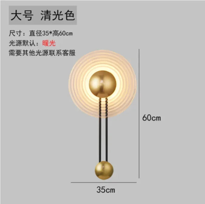 LED-Wandleuchte nordisch mit Wellen modern und schlicht - vue 10 sur 10