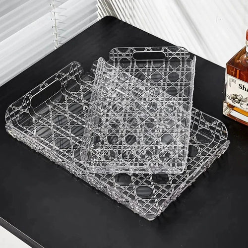 plateau en acrylique luxe pour rangement et décoration