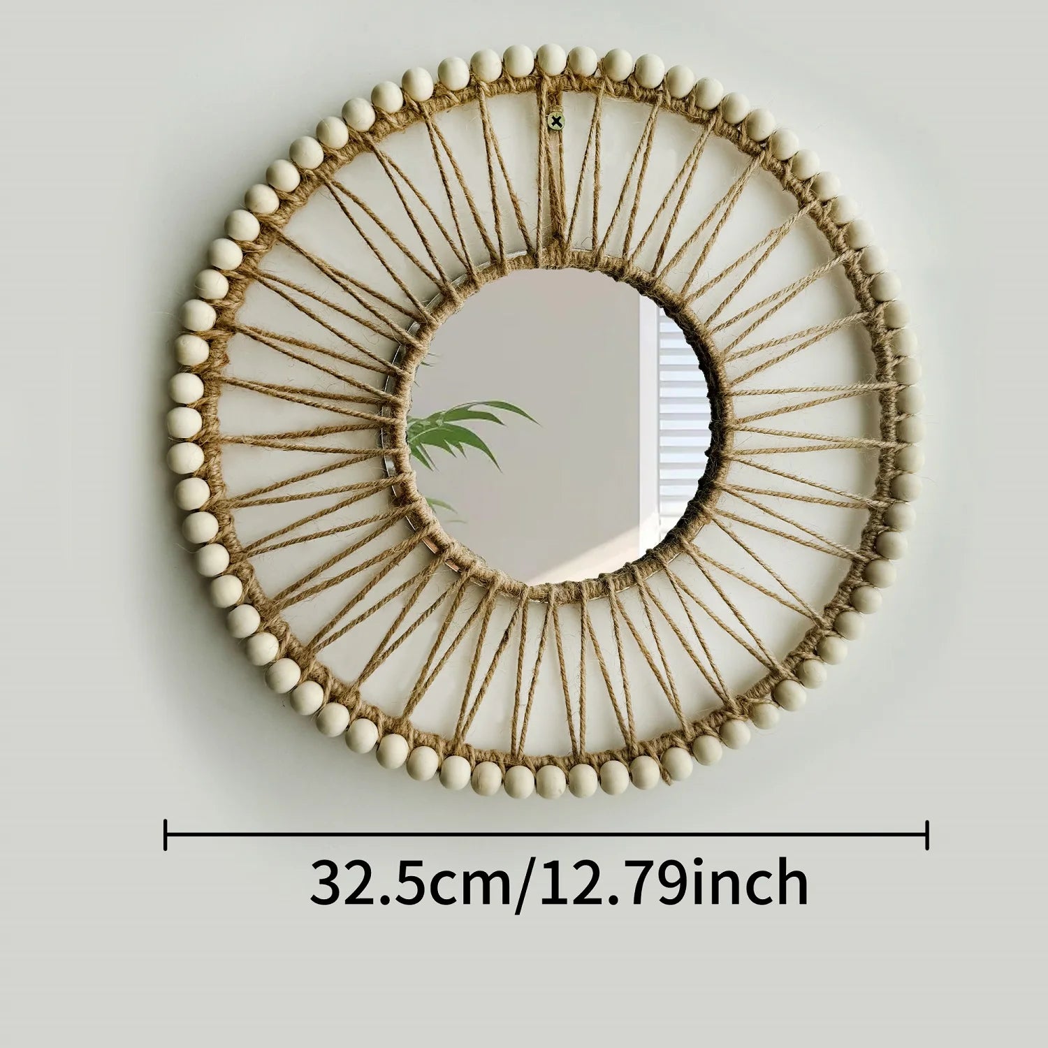 miroir décoratif nordique tissé à la main pour intérieur élégant - vue 7 sur 7