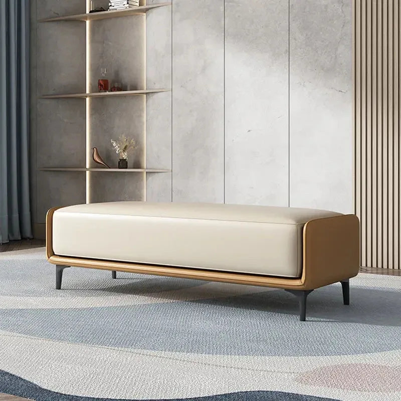 tabourets en cuir italien design pour salon et chambre - vue 13 sur 15