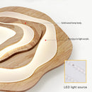 lustre led moderne en bois pour chalet loft intelligent
