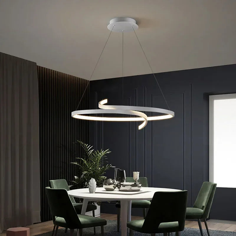 Nordischer LED-Kronleuchter für stilvolle Innenbeleuchtung und Dekoration - vue 4 sur 12