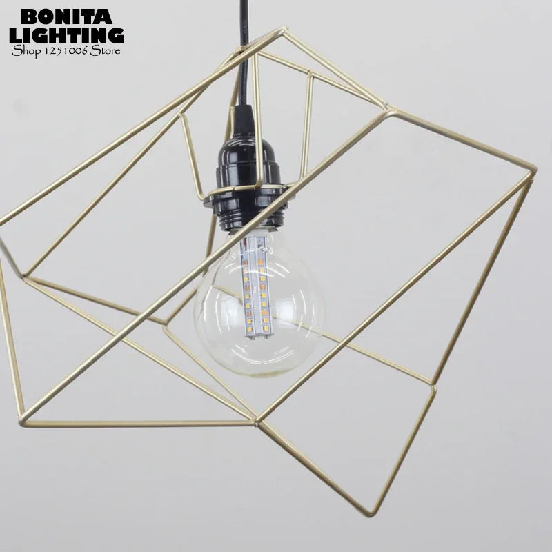 suspension nordique simple en fer design géométrique moderne - vue 5 sur 8
