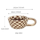 Mug café ceramique anse clé molette style atelier