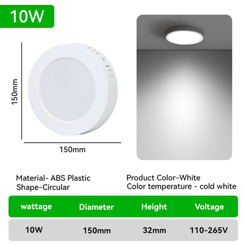 Ultraflache LED-Panel-Deckenleuchte für den Innenbereich - vue 12 sur 12