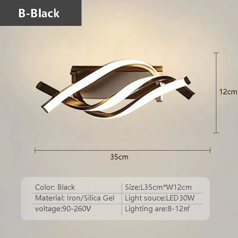 Moderne minimalistische LED-Deckenleuchte für Flur, Eingangsbereich und Treppenhaus