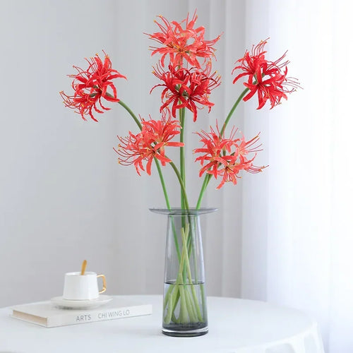 décoration en soie avec araignée lys fleurs artificielles - vue 6 sur 13