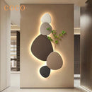 applique murale moderne décorative avec motif plante verte