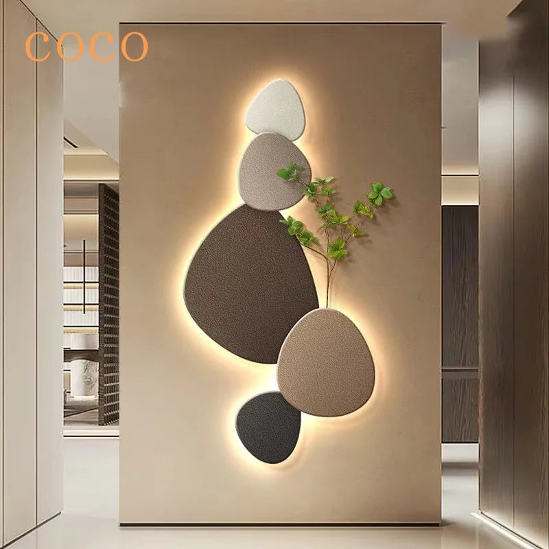 applique murale moderne décorative avec motif plante verte - vue 3 sur 6